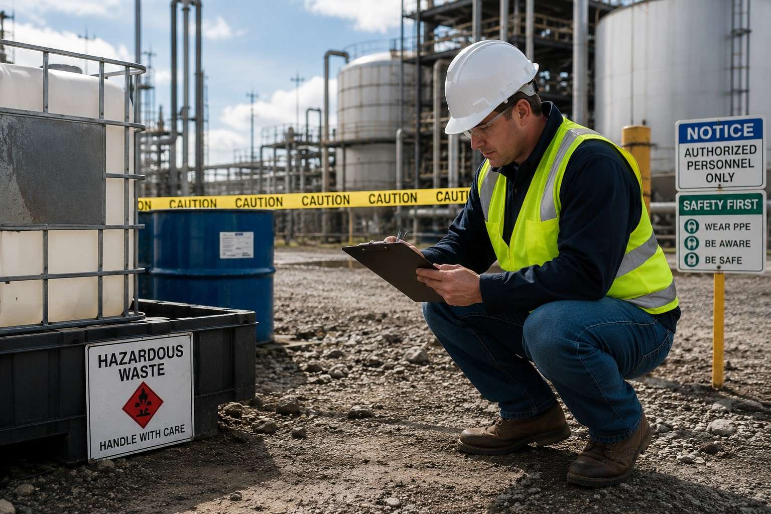 Worker performing limited hazardous waste site duties